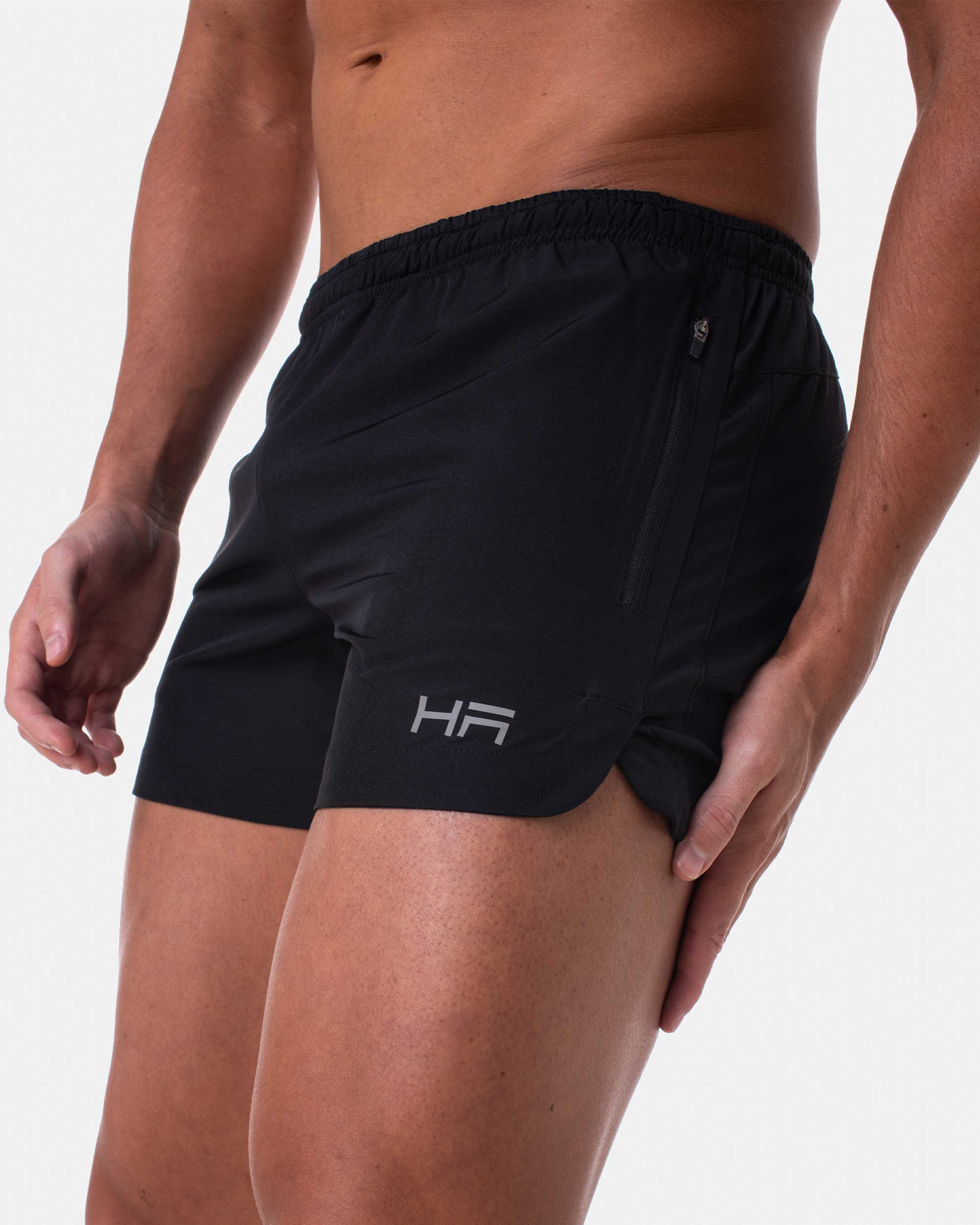 HeyNuts Focus Running Shorts for Women, Mid Waisted Athletic Shorts with  Liner Workout Shorts with Zipper Pocket 4'', Black I I, X-Small :  : Clothing, Shoes & Accessories