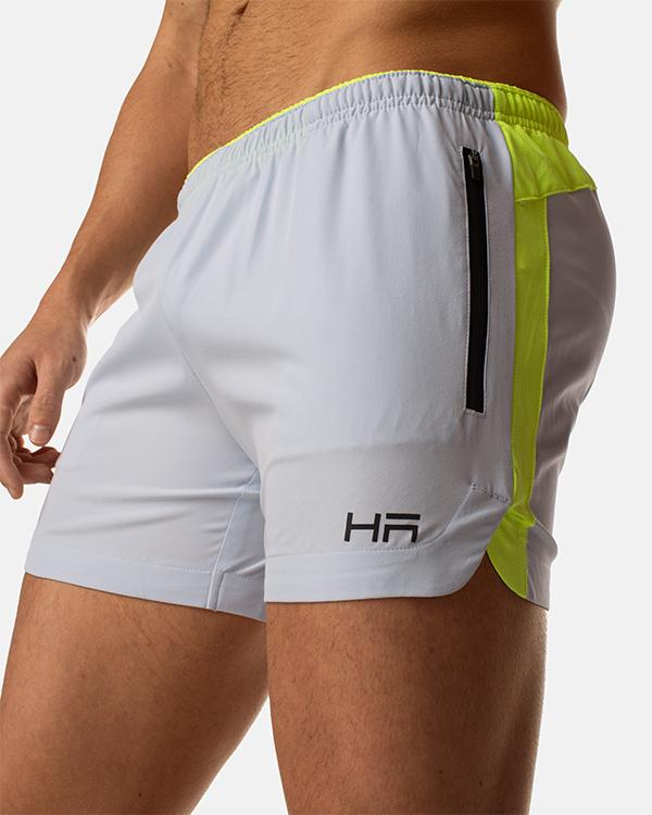 Sport Training 4.5" Shorts - Ice Grey/Safety Yellow